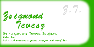 zsigmond tevesz business card